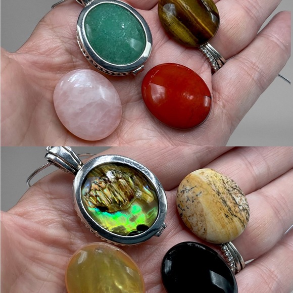 🌺Unique 8 in 1 Sterling Gemstone Necklace - Picture 4 of 16